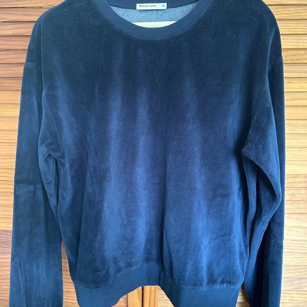 Marine Layer Navy Blue Women's velour Sweatshirt size M
